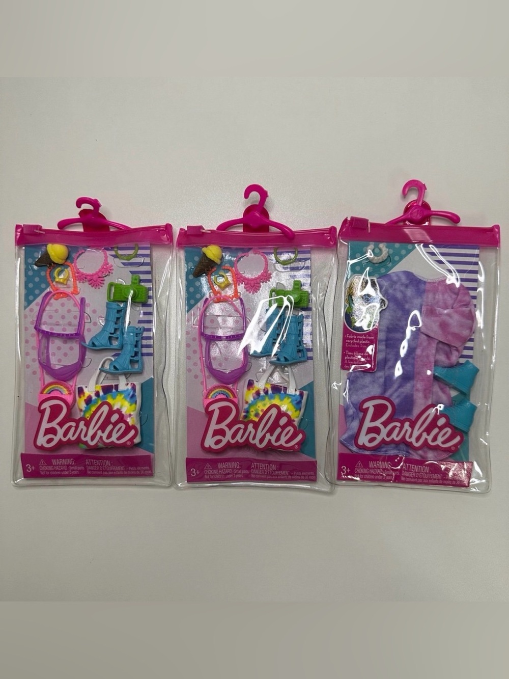 3x Barbie Doll Clothes Accessories Travel Fashion Outfits
